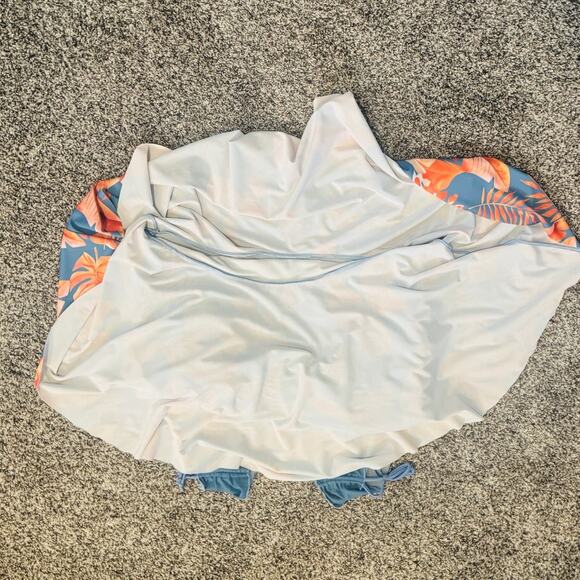 Shein Blue and Orange 2 Piece Swim Dress Plus Size 4XL - Picture 3 of 8